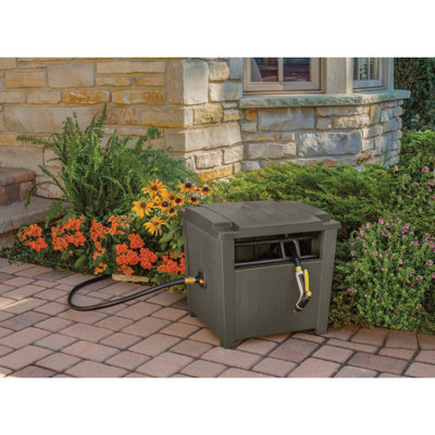 Suncast Smart Tube 175 ft. Brown Retractable Free Standing Hideaway Hose Reel Suncast Smart Tube 175 ft. Brown Retractable Free Standing Hideaway Hose Reel