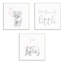 Geffre «Let Them Be Little Elephants and Bubbles», ensemble de 3 plaques décoratives encadrées