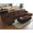 124" 4-seater Modular Sectional Sofa With Metal Legs, Comfortable Living Room Couch Brown-1801287825-1785680581