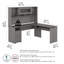 Bureau d'ordinateur en L avec rehausse Huckins-294264985