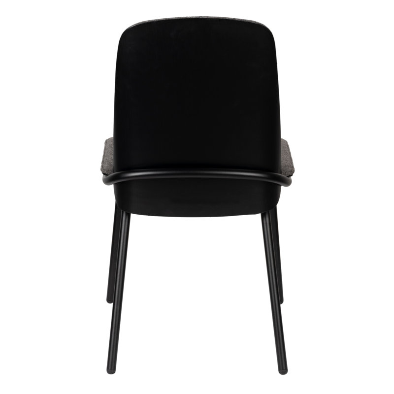 Clip Upholstered Dining Chair, Black, Gray