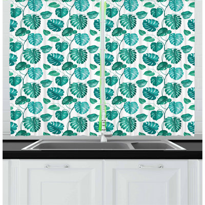 Floral Tailored Kitchen Curtain