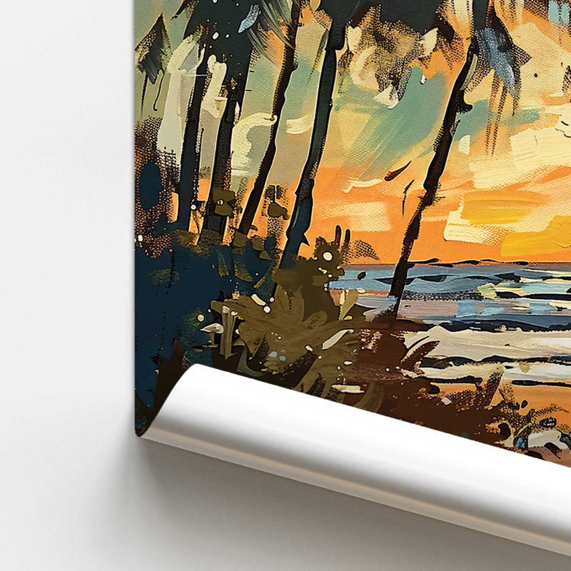 «Sunset Trail to Shore», impression roulée, H 11 po x l 14 po