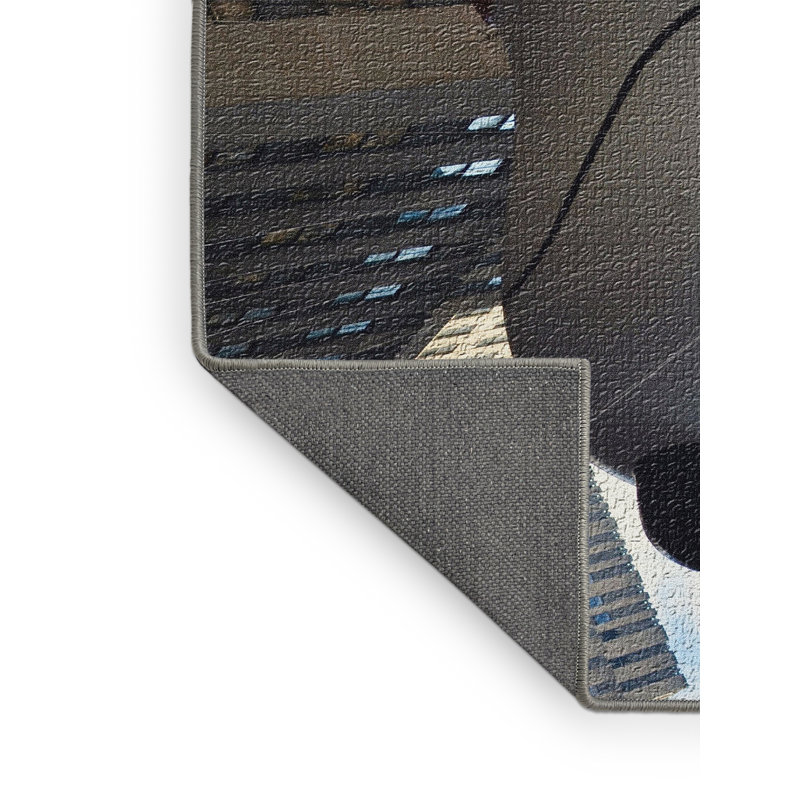 Tapis brun en coton thanksgiving, Rectangle 2 pi x 4 pi