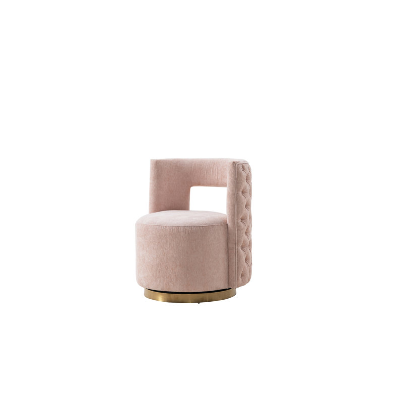 Khyia Upholstered Swivel Barrel Chair