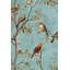 Papier peint rétro avec branches bleues