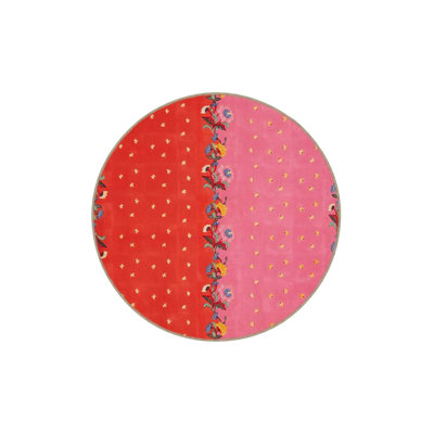 Pink Themed Mixed Floral Pattern Modern Decorative Rug Machine Washable