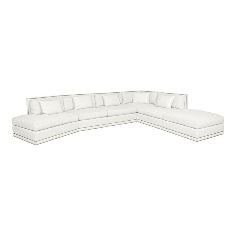 Steadman By Michael Weiss Upholstered Sectional Reversible, Kennelly Snow, No