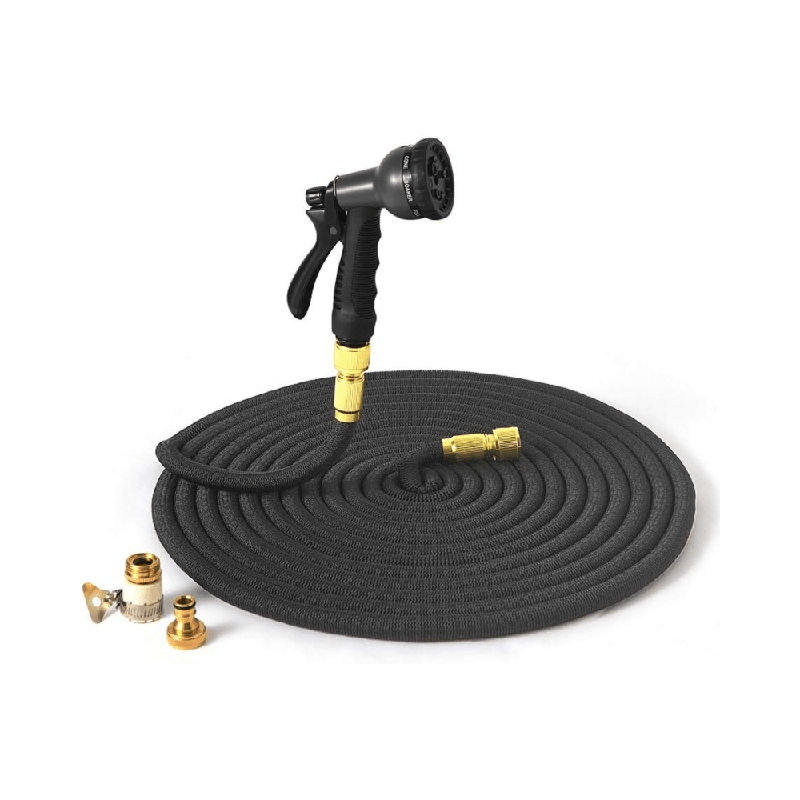 Garden Hose, Premium Hose for Watering Plants and Lawns - Flexible & Durable with 3/4 Crush Resistant Solid Brass Fittings