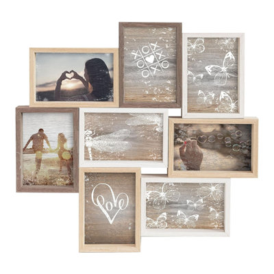 Amesfield Brown Solid Wood Collage Picture Frame
