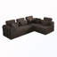 Canapé modulaire rembourré en L-63555407
