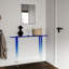 Modern Narrow Console Table With Gradient Blue Legs, Clear Acrylic 2-Tier Entryway Table For Hallway, Foyer, And Living Room, Space-Saving Slim Design