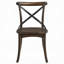 Ensemble de 2 chaises d'appoint en chêne foncé à finition en chêne foncé