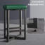 Ensemble de 2 tabourets de bar sans dossier de 25 po de hauteur, cuir PU à hauteur de comptoir, structure en X en métal, vert-129741493-129741491