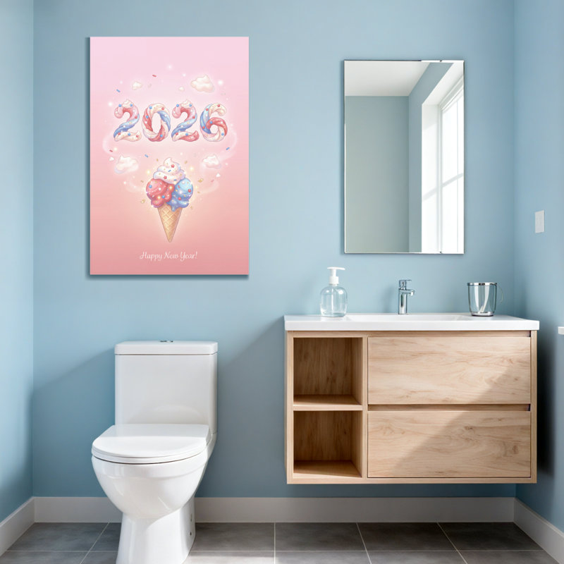 Fashion Pink Ice Cream 2026 - Bonne année, H 30 po x l 20 po