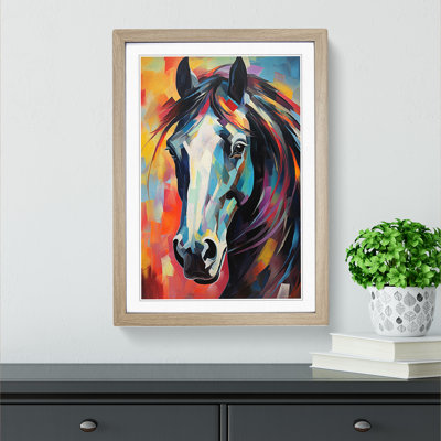 Shire Horse - Single Picture Frame Print on Wood