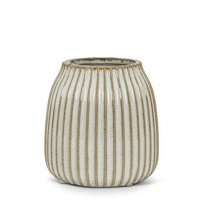 Vase de table en grès 4 "Whitewash