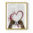 Boxer Love Framed Print - Solid Wood-1019036968