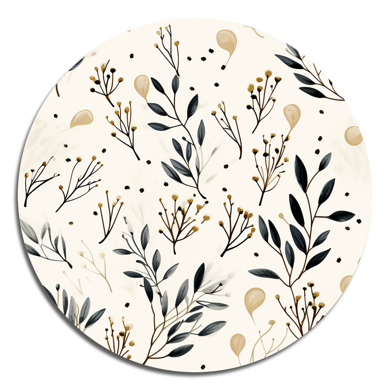Swaffham - Art floral rond en métal, H 16 po x l 16 po
