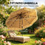 Parasols de patio à énergie solaire, pampille hawaïenne en acier de 8,7 pi pour terrasse de jardin