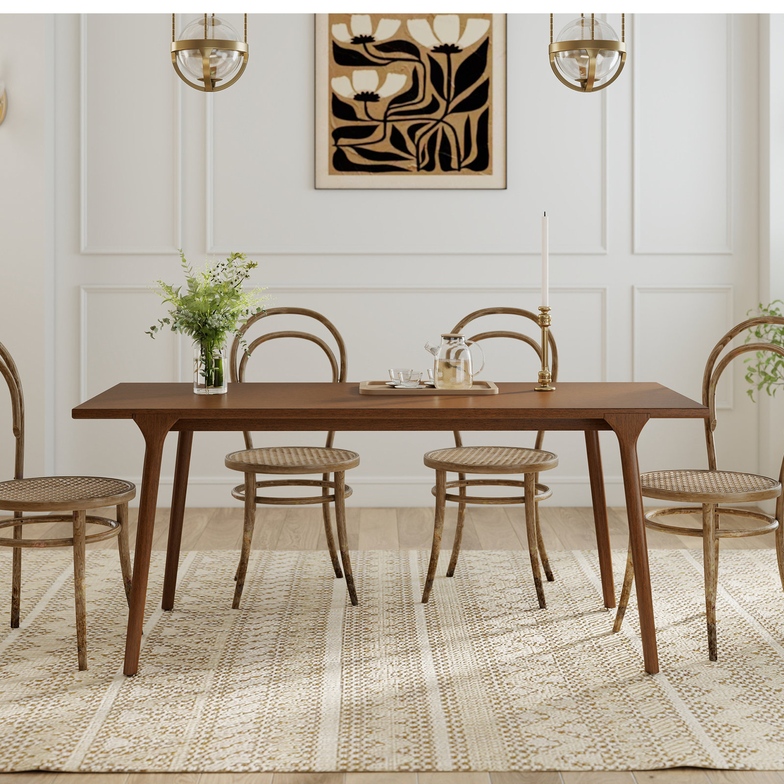 Dining Table, 29.5'‘ H X 55.13’' W X 31.5'' D