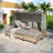 4 Pieces Uv-proof Resin Wicker Patio Sofa Set Included A 4-seat Sofa, 2 Ottomans, A Lifting Table, Retractable Canopy, Cushions And Adjustable Backrest-1646938896