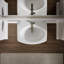 Lavabo de salle de bain mural en porcelaine vitreuse avec trop-plein 22 po Pinoir-10940207-124967448