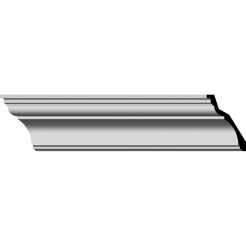Traditional White Polyurethane Crown Moulding 94.5"