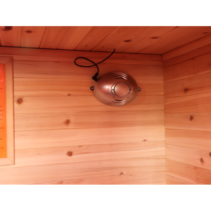 SunRay Saunas 2 - Person Bluetooth Compatible FAR Infrared Sauna in Hemlock