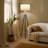 Levi 61" Mid-Century Modern LED Tripod Floor Lamp with Black Legs, Gold Finish, and Fabric Drum Shade, Bulb Included-126283189