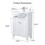 Ensemble de meuble-lavabo simple blanc 24 po