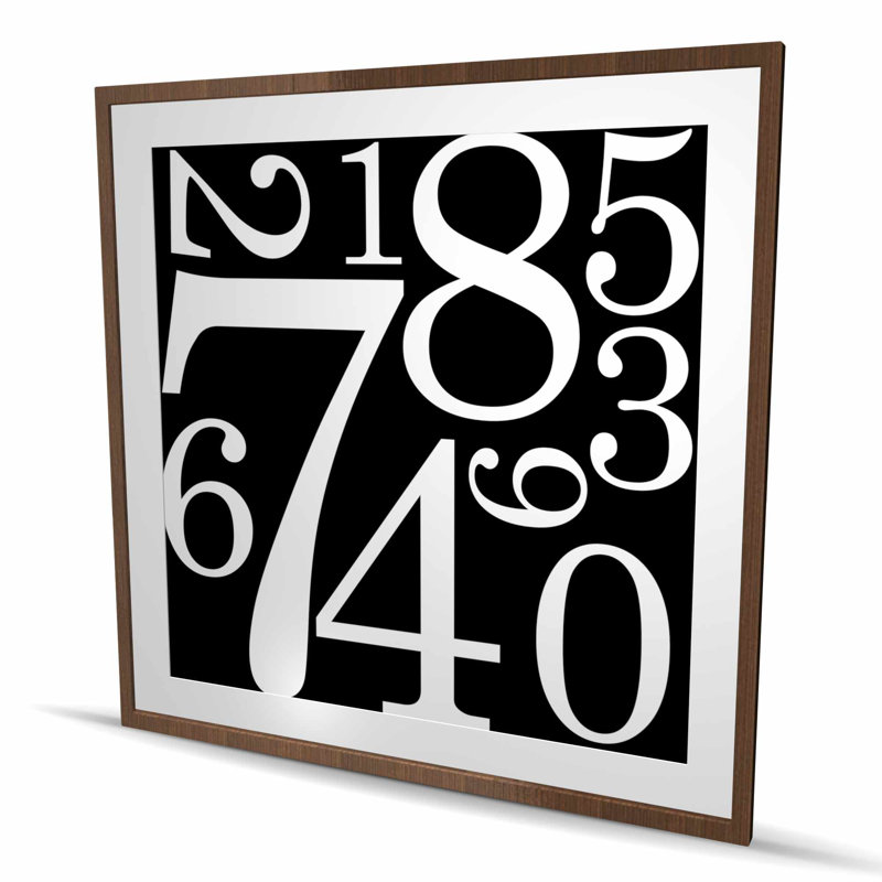 Zero to Nine - Black & White Framed Matted Print for Decor