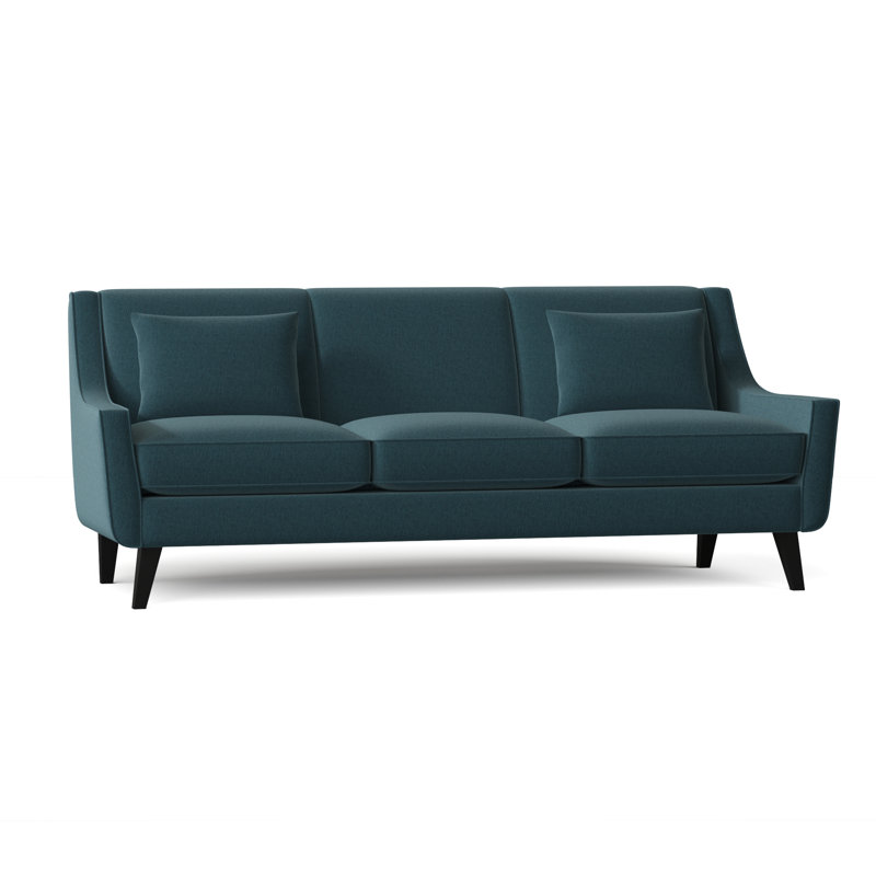 Gros 85'' Upholstered Sofa, Heavenly Sapphire Chenille