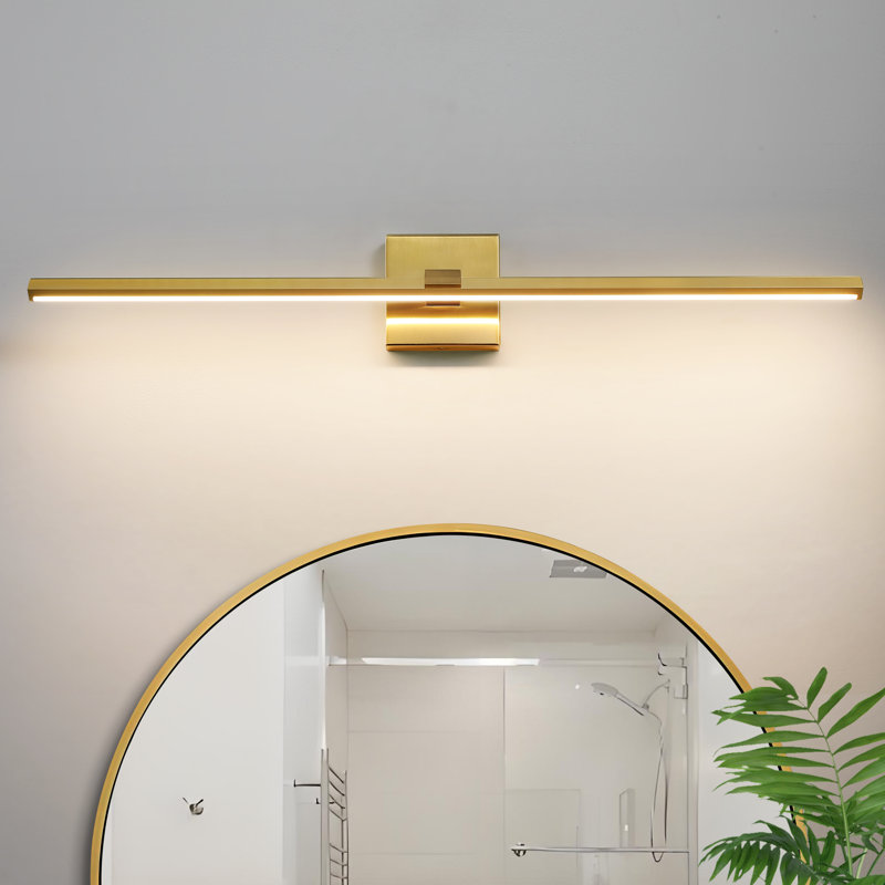 Barre de salle de bain 32 "à DEL à intensité variable, Doré