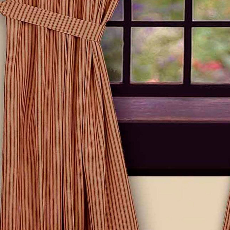 Castiglione 100% Cotton Room Darkening Curtain Pair, 84" W x 86" L, Red