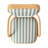 Dorine Mint Green Striped Arm Chair-713355291