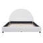 Lit tapissier Boucle avec tête de lit courbée amusante, cadre de lit en bois-308730223