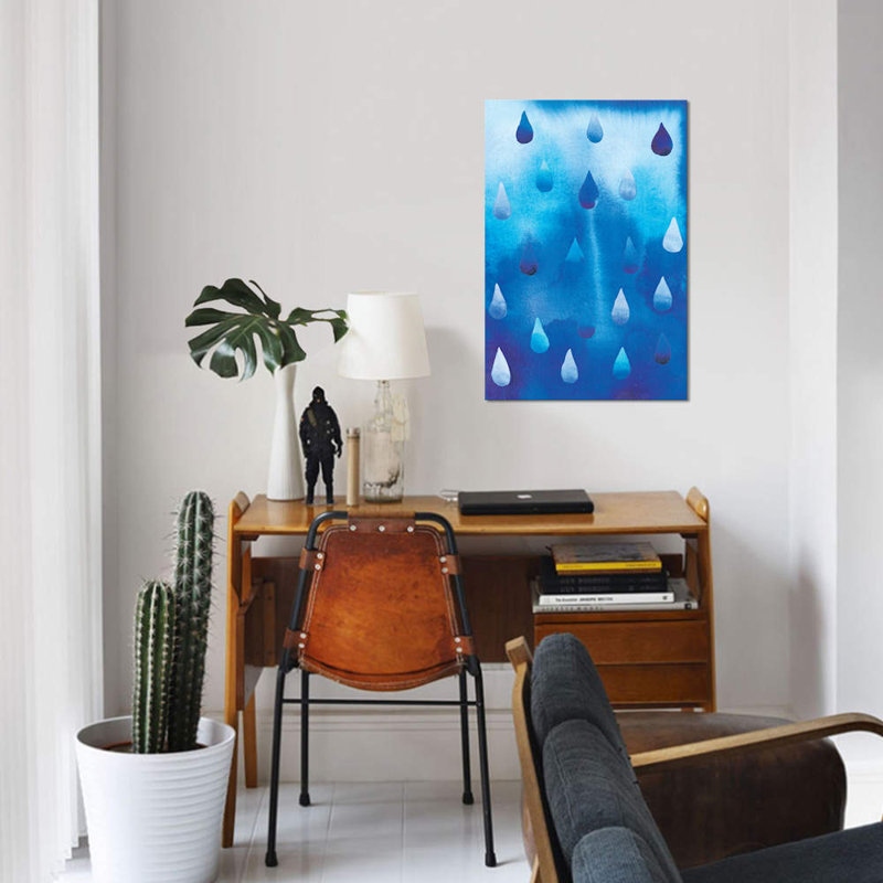 Goutte à goutte ii, H 60 po x l 40po x P 1,5 po, Toile tendue, Pas de tapis