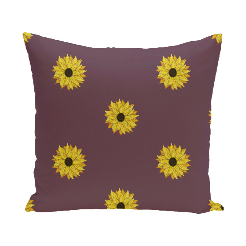  Housse et insert de coussin carré Sunflower Frenzy, H 20 po x l 20 po, Mauve