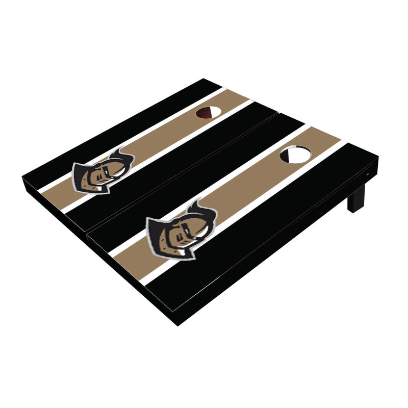 Planches de cornhole à rayures 2 'x 3' NCAA, Or / noir assorti, UCF Golden Knights