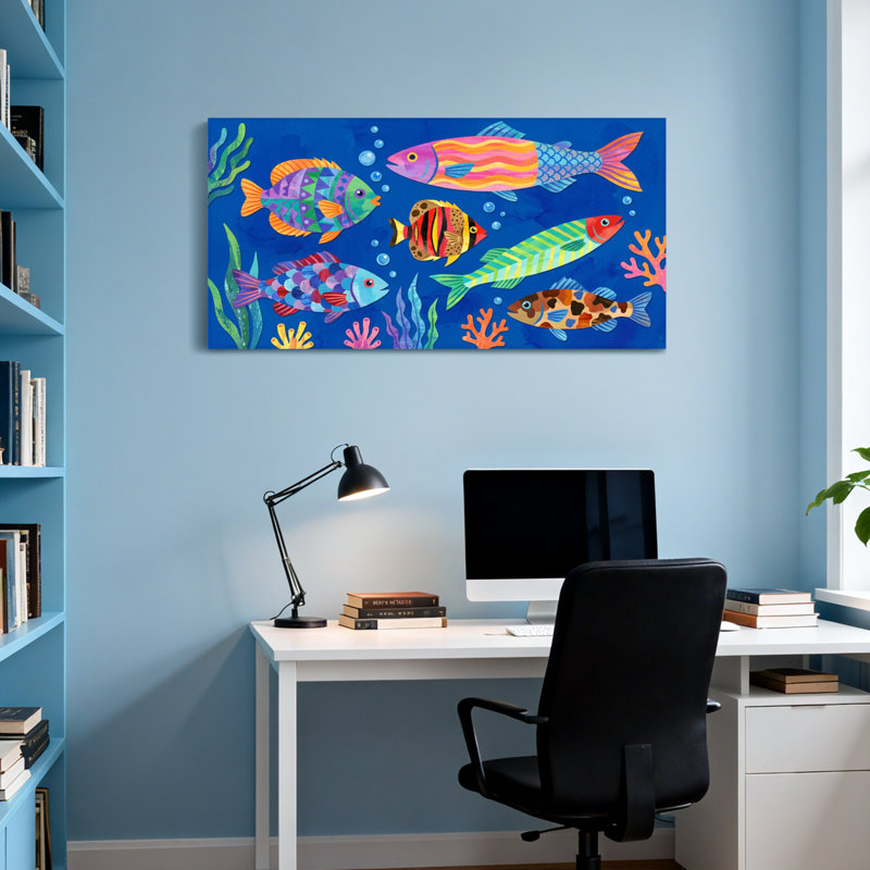 Animaux, poissons, corail, corail, scène sous-marine, H 16 po x l 32 po