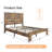 Rustic Queen Bed Frame with Headboard, Heavy-Duty Noiseless Platform Bed with Wood Slat Support, No Box Spring Needed-2036268505-2021940072