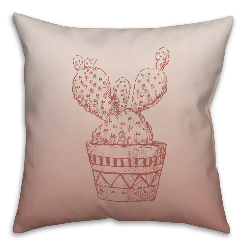  Coussin Cactus, 16 po x 1 po