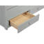 Lit simple avec tête de lit, pied de lit, lit gigogne et trois tiroirs de rangement, lit simple en bois de pin avec tête de lit, pied de lit, gris-1511000956