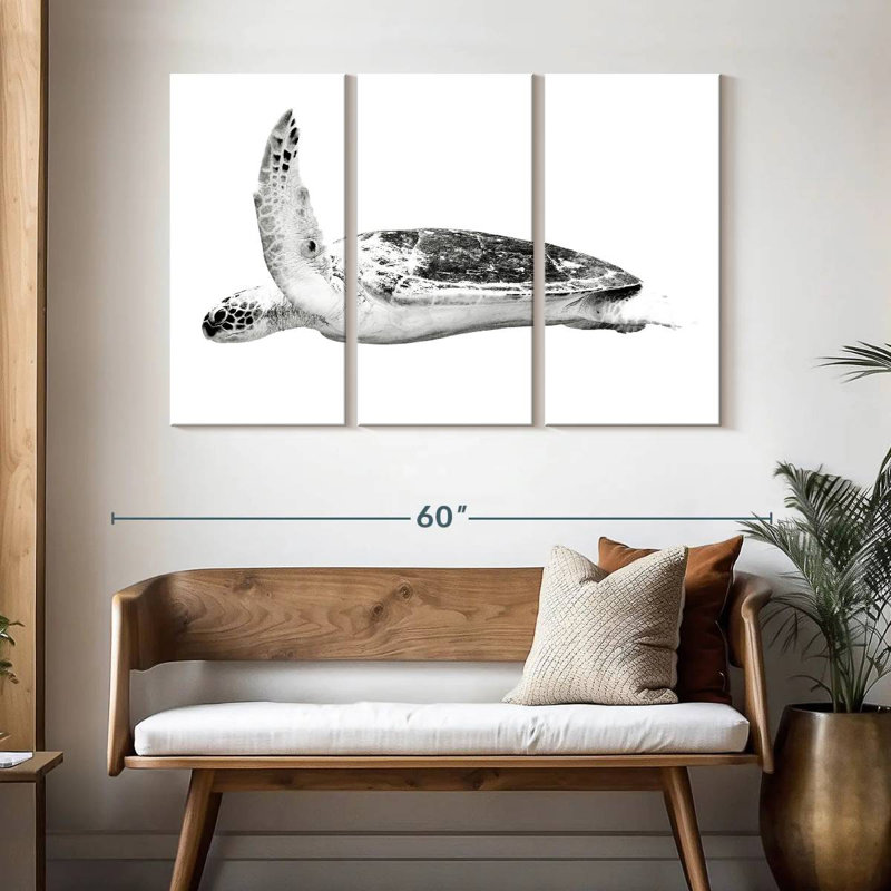 Noble Hawksbill Turtle, 32" H x 50" W