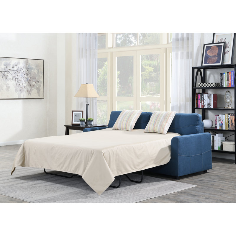 Canapé-lit Brenndan, Mélange de polyester gris anthracite, H 37 po x l 71 po x P 37 po