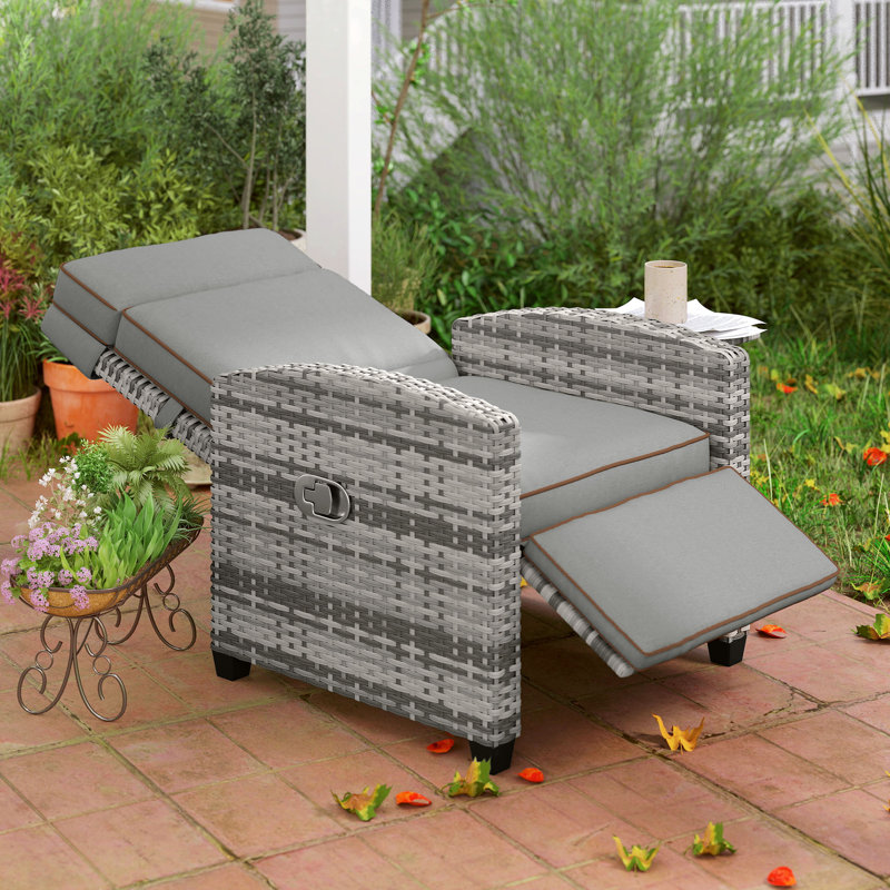 Outdoor Lounge Chair, Grey, Grey