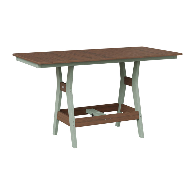 Table rectangulaire à hauteur de comptoir 66 po Berlin Gardens Harbor, 35.5" H x 66" W x 33" D, Imbuia