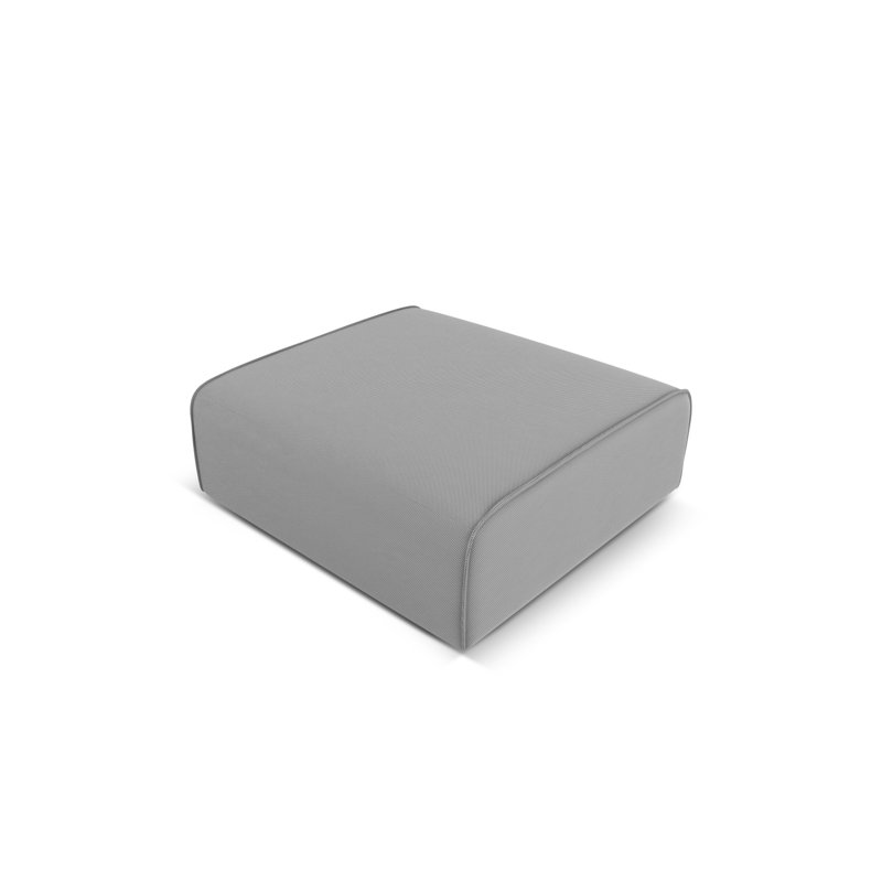 Calme Jardin Upholstered Outdoor Ottoman, Grey