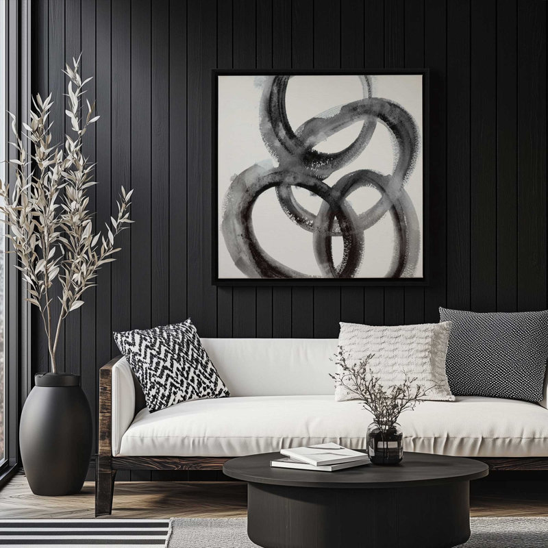 Impression sur toile dans un cadre entrelacé, H 12,75 po x l 12,75 po, Blanc opaque